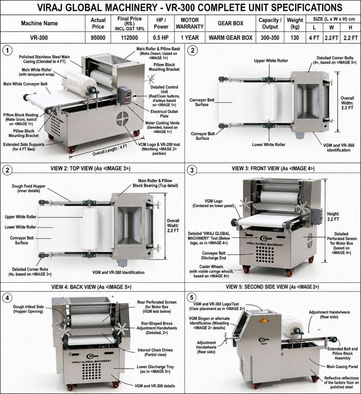 VR-300 (TG) Roti Making Machine